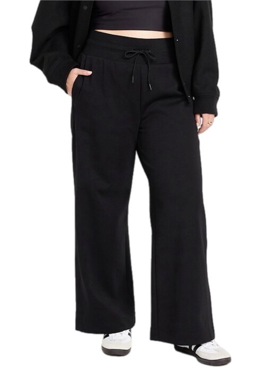 Old Navy Pants - Old Navy Extra-High Waisted Dynamic Fleece Wide-Leg Sweatpants Black Jack 2X